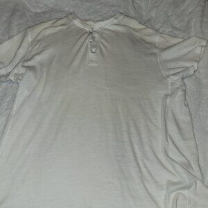 Rag N Bone White Henley SIZE L